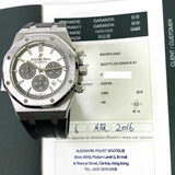 Audemars Piguet Royal Oak Chronograph QE II Cup 2015 Limited Edition White Dial Mar 2016