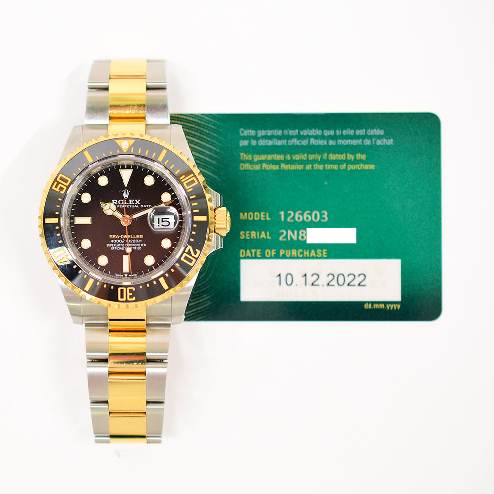 Rolex Sea-Dweller 126603 Black Dial Dec 2022 – CHRONONATION