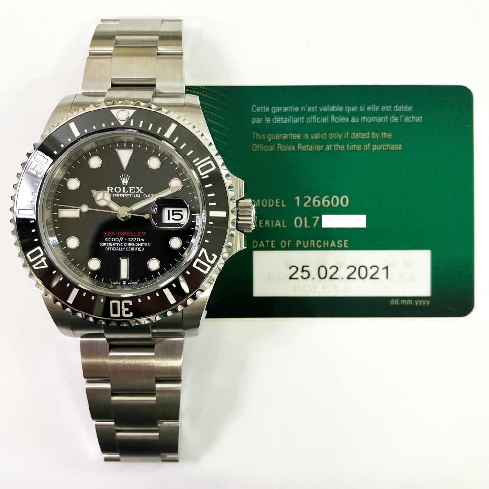 Rolex Sea Dweller 126600 Red 50th Anniversary Black Dial Feb 2021