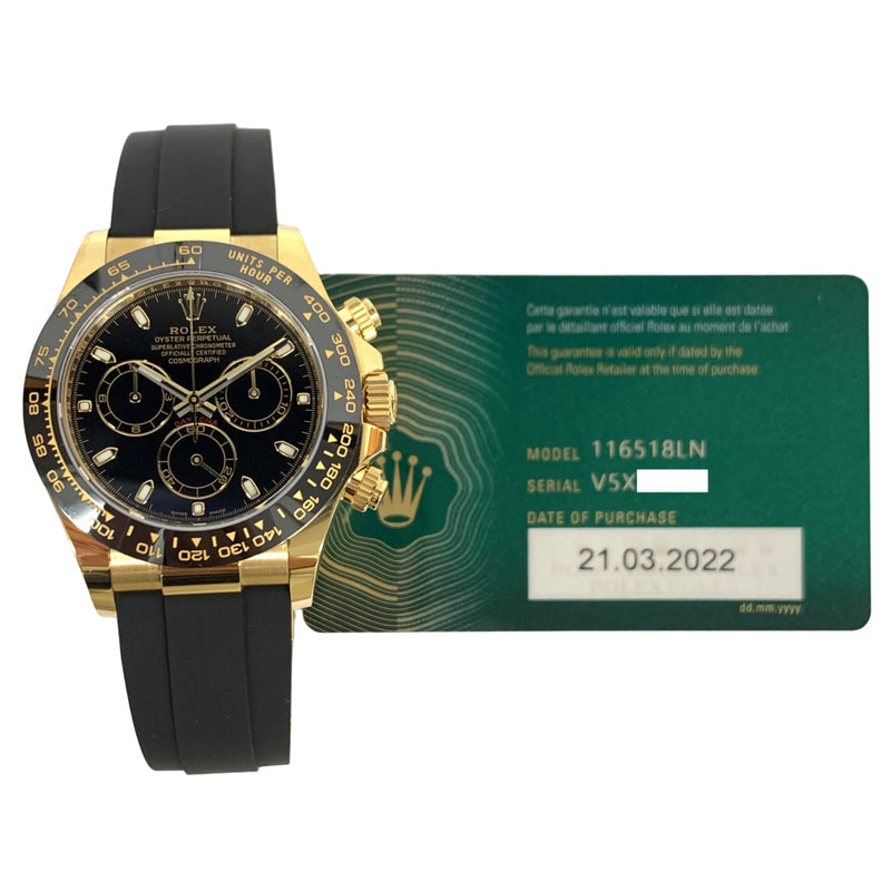 Rolex Cosmograph Daytona 116518LN Black Dial Mar 2022 CHRONONATION