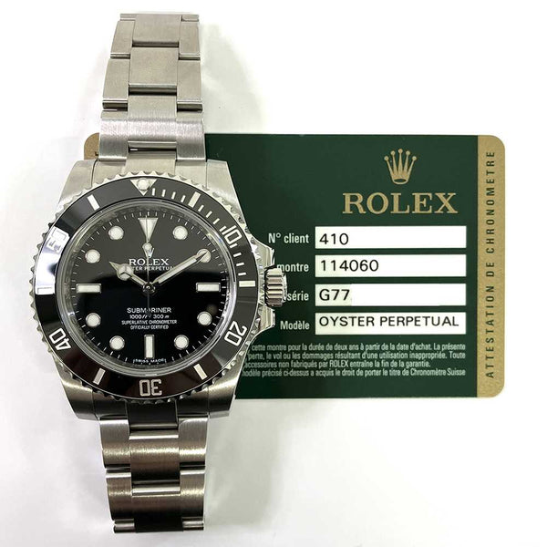 Rolex Submariner 114060 Black Dial Sep 2013