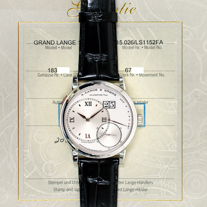 A. Lange & Söhne Grand Lange 1 115.026 Silver Dial Oct 2011