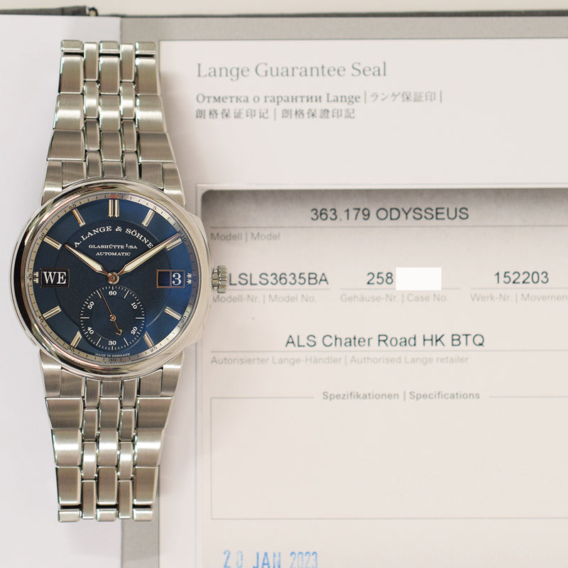 A. Lange & Sohne Lange 1 363.179 Blue Dial Jan 2023 – CHRONONATION
