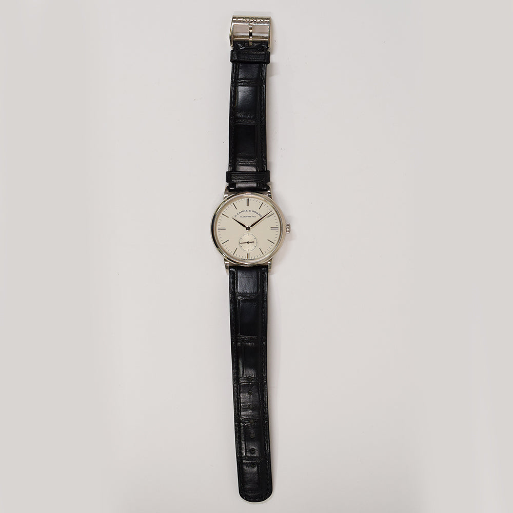 A. Lange Söhne Saxonia Thin ref. 219.026 White Dial Feb 2020