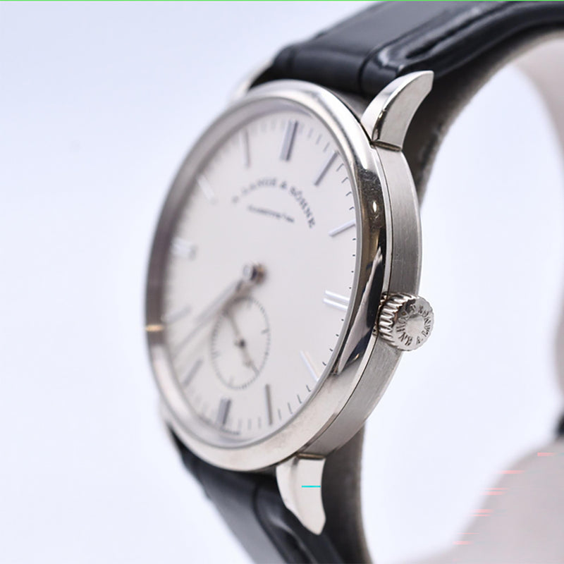A. Lange Söhne Saxonia Thin ref. 219.026 White Dial Feb 2020
