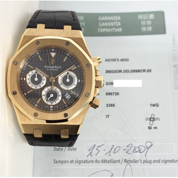 Audemars Piguet Royal Oak 26022OR.OO.D098CR.02 Grey Dial Oct 2009