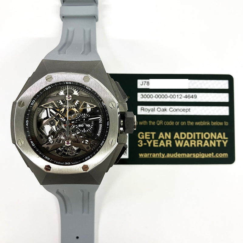 Audemars Piguet Royal Oak Concept Tourbillon 26587TI.OO.D010CA.01 Skeleton Dial Aug 2018