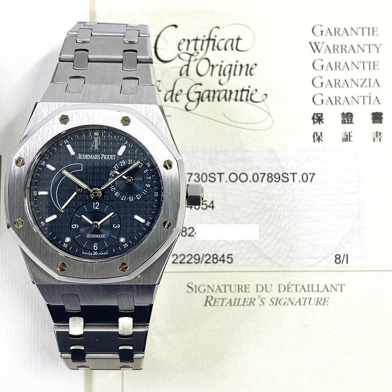 Audemars Piguet Royal Oak Dual Time 25730ST.OO.0789ST.07 Blue Dial Jan 1995