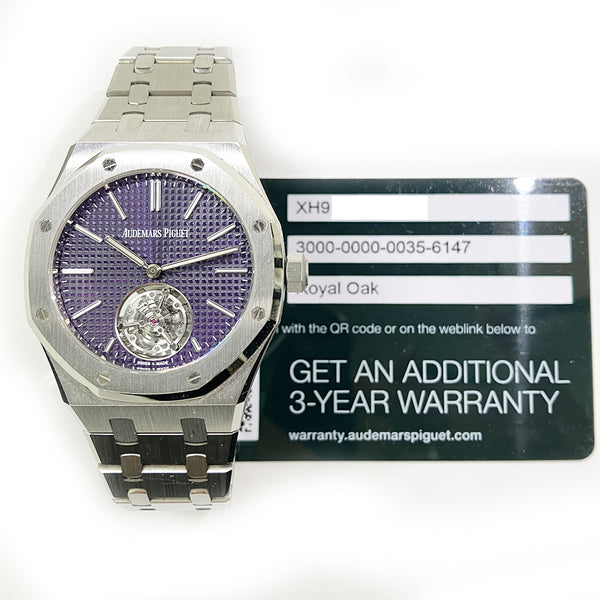 Audemars Piguet Royal Oak Flying Tourbillon Automatic Extra-Thin 26660ST.OO.1356ST.01 Purple Dial