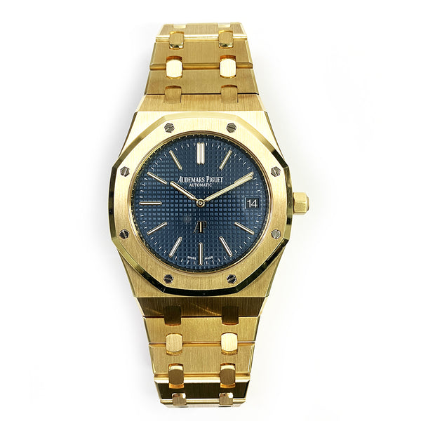 Audemars Piguet Royal Oak Jumbo Extra-Thin 15202BA.OO.1240BA.01 Blue Dial Oct 2018