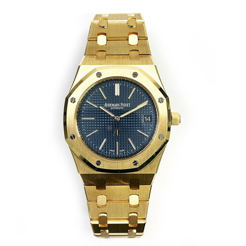 Audemars Piguet Royal Oak Jumbo Extra-Thin 15202BA.OO.1240BA.01 Blue Dial Oct 2018