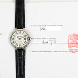 Cartier Ballon Bleu 36mm W69017Z4 Silver Roman Dial Jul 2016