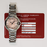 Cartier Ballon Bleu 36mm W6920100 Pink Roman Dial Jan 2020 - View 2