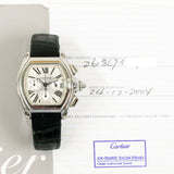 Cartier Roadster XL W62019X6 White Roman Dial Dec 2004