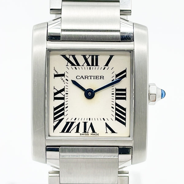 Cartier Tank Française Automatic W51008Q3 White Dial Feb 2009