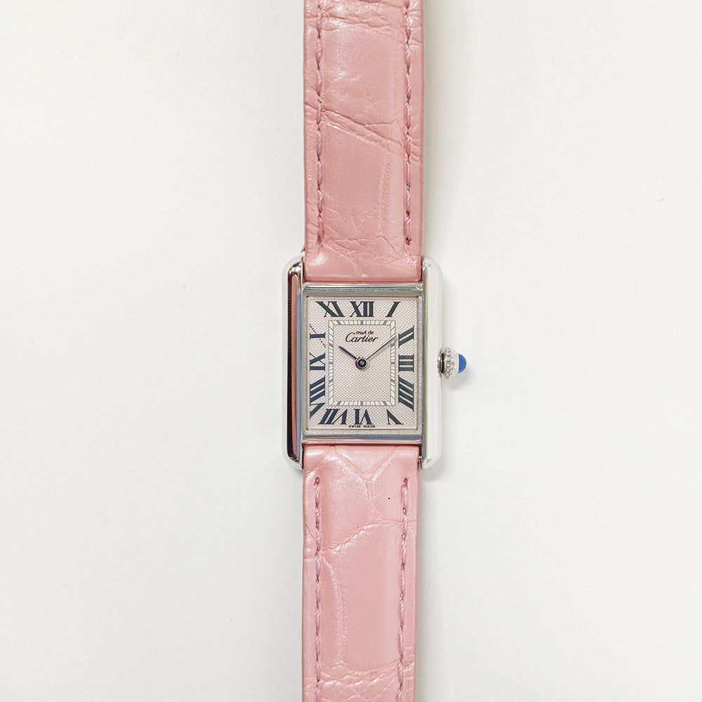 Cartier Tank Must W1016130 Pink Roman Dial Feb 2001  display picture 1