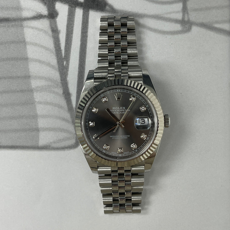 Rolex Datejust 126334 Rhodium Diamond Dial