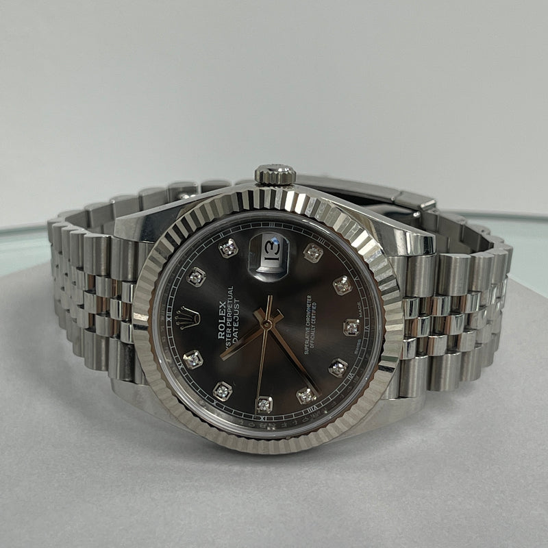 Rolex Datejust 126334 Rhodium Diamond Dial