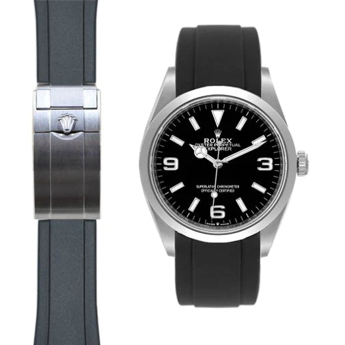 Explorer I 36mm CURVED END RUBBER STRAP