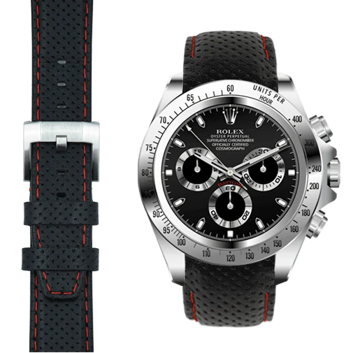 Daytona CURVED END RACING LEATHER STRAP