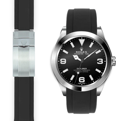 Explorer I CURVED END RUBBER STRAP