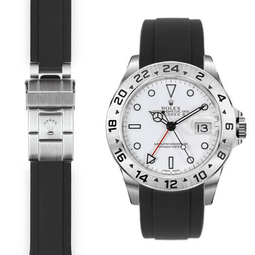 Explorer II CURVED END RUBBER STRAP