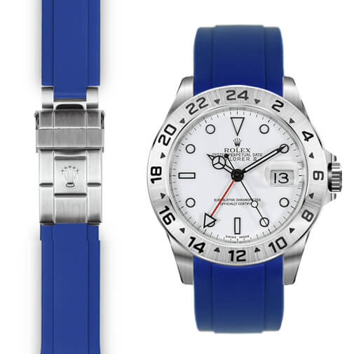 Explorer II CURVED END RUBBER STRAP