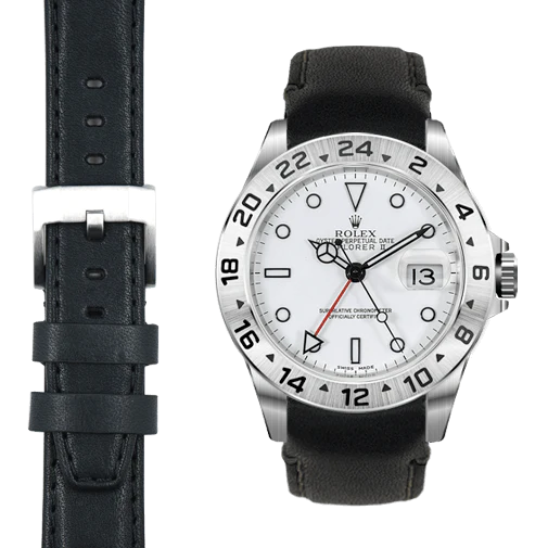 Explorer II CURVED END LEATHER STRAP