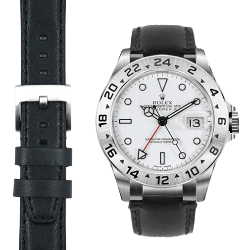 Explorer II STEEL END LINK LEATHER STRAP