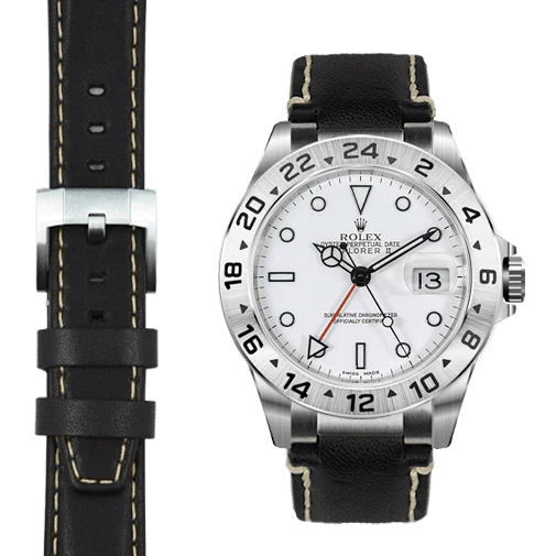 Explorer II STEEL END LINK LEATHER STRAP