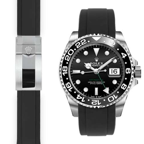 GMT Master II Curved end rubber strap