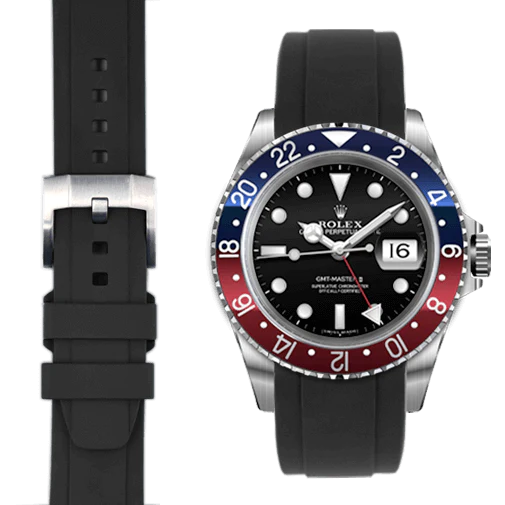 GMT Master I & II CURVED END RUBBER STRAP