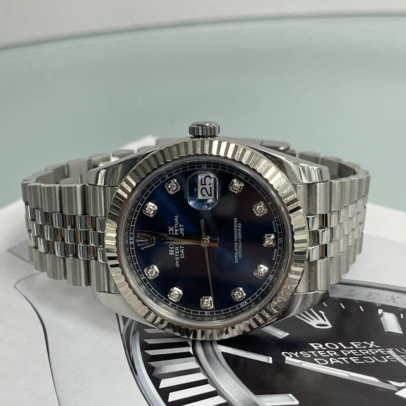 Rolex Datejust Blue Diamond Dial 126334