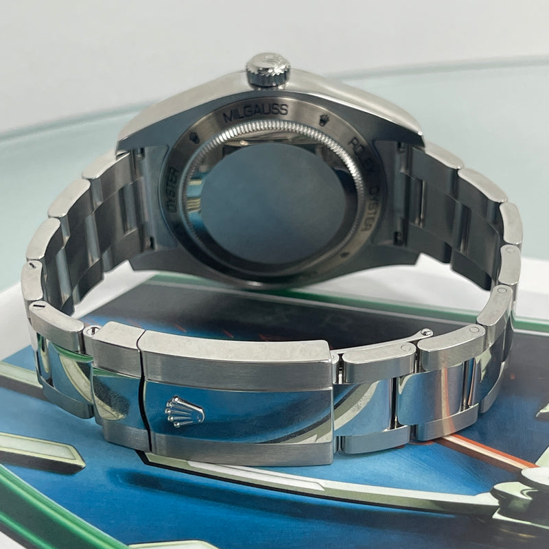 Rolex Milgauss Blue Dial Green Crystal 116400GV