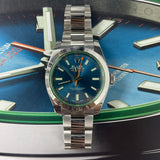 Rolex Milgauss Blue Dial Green Crystal 116400GV