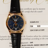 Patek Philippe Annual Calendar 40mm Rose Gold 5396R-014 Blue Dial Feb 2020 - View 2