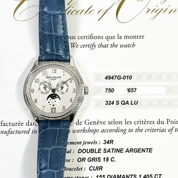 Patek Philippe Annual Calendar 4947G-010 Silver Arabic Dial Dec 2022