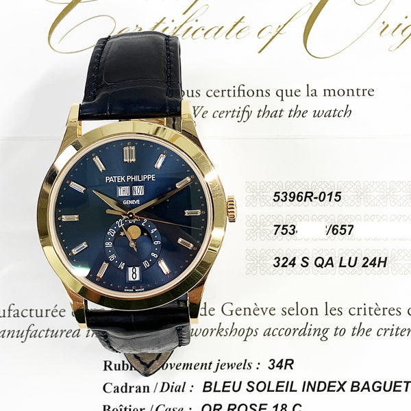 Patek Philippe Annual Calendar 5396R-015 Blue Diamond Dial Dec 2022