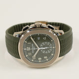 Patek Philippe Aquanaut Chronograph 42mm White Gold 5968G-010 Green Dial Nov 2021 - View 3