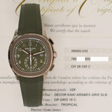 Patek Philippe Aquanaut Chronograph 42mm White Gold 5968G-010 Green Dial Nov 2021 - View 2