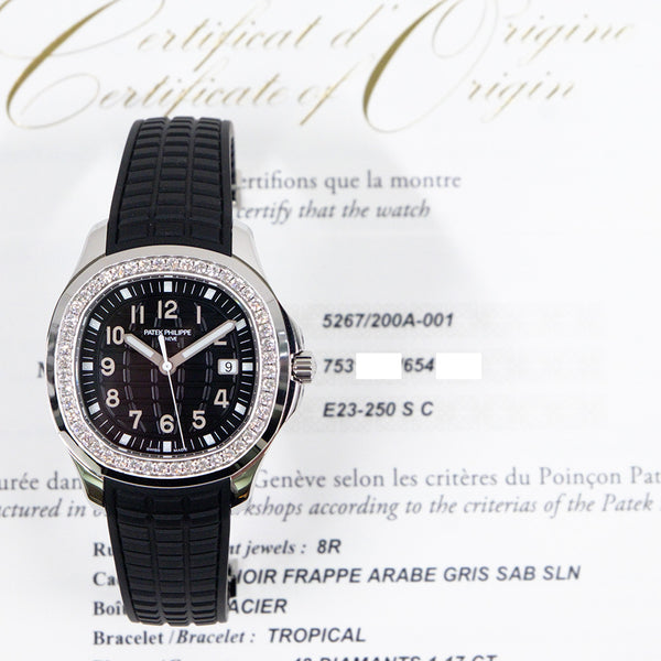Patek Philippe Aquanut Luce 5267/200A-001 Black Dial Nov 2022