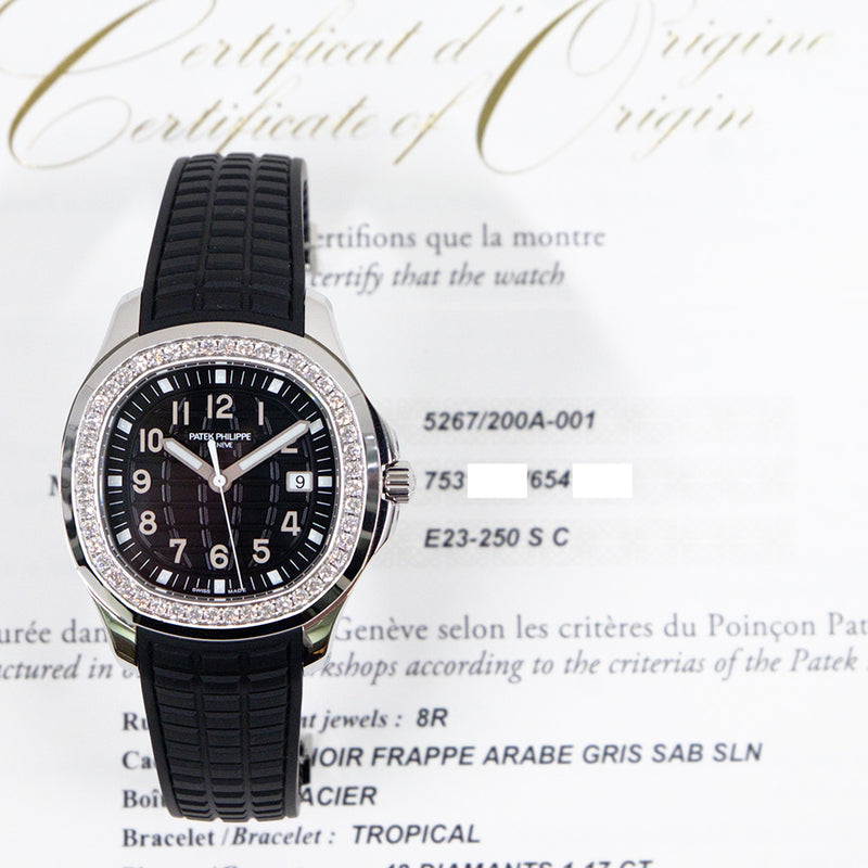 Patek Philippe Aquanut Luce 5267/200A-001 Black Dial Nov 2022