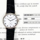 Patek Philippe Calatrava 3919G-001 White Roman Dial Dec 2001