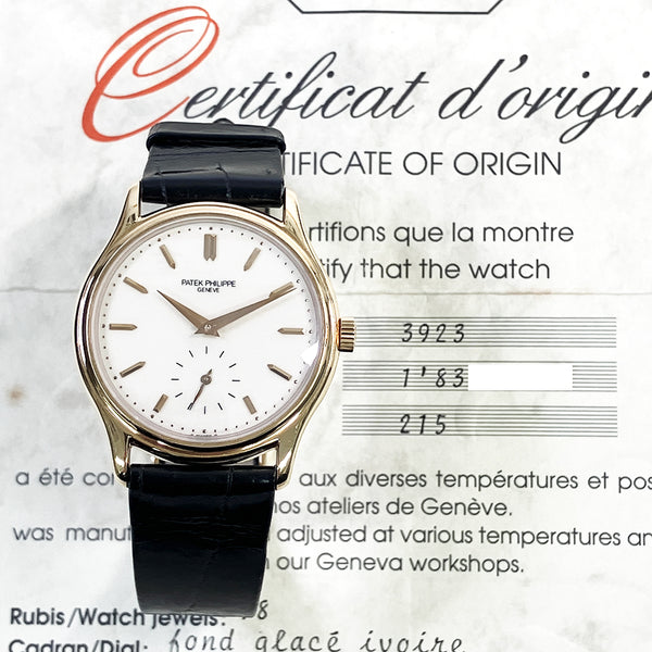 Patek Philippe Calatrava 3923R Ivory Dial Jan 1994