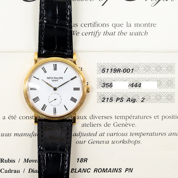 Patek Philippe Calatrava 5119R-001 White Roman