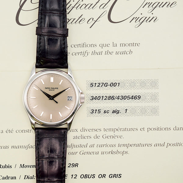 Patek Philippe Calatrava 5127G-001 White Dial Sep 2005