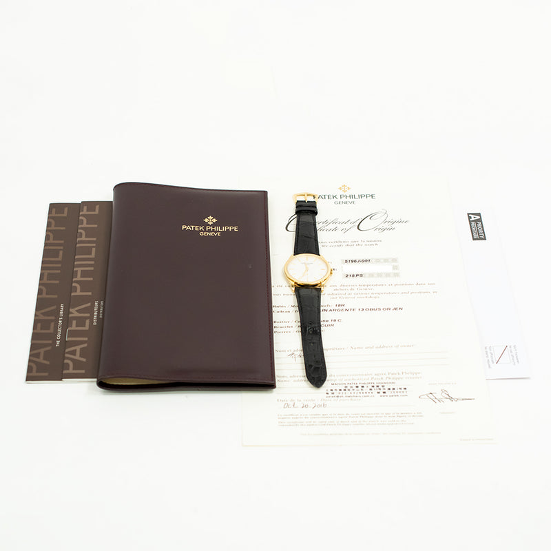 Patek Philippe Calatrava 5196J-001 White Dial Oct 2016