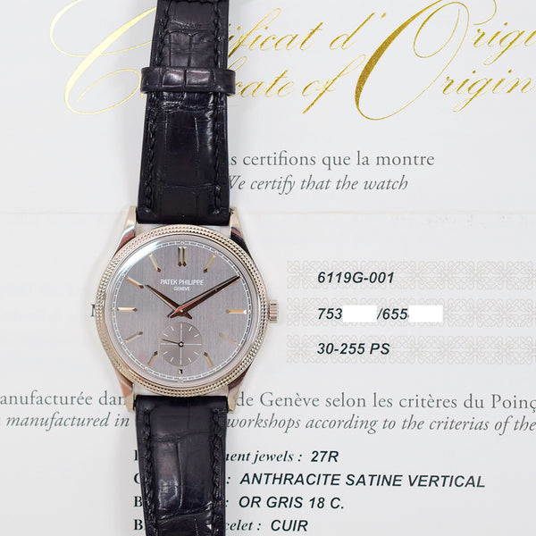 Patek Philippe Calatrava 6119G-001 Grey Dial Sep 2022