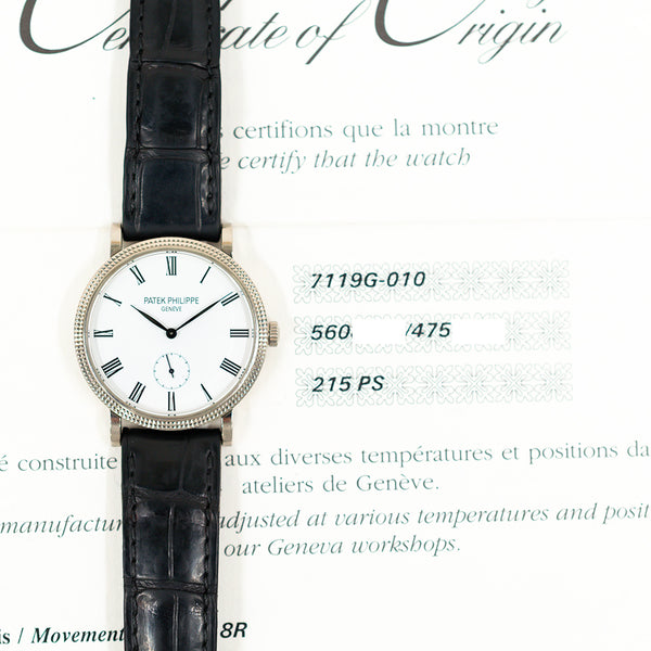 Patek Philippe Calatrava 7119G-010 White Dial Nov 2019