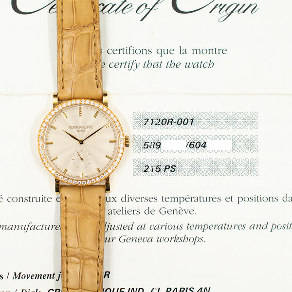 Patek Philippe Calatrava 7120R-001 Ivory Dial Feb 2015
